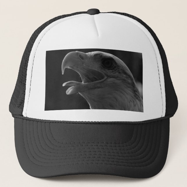 Gorra De Camionero Águila blanca y negra (Anverso)