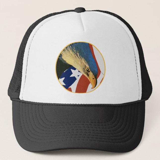 Gorra De Camionero Águila calva americana (Anverso)