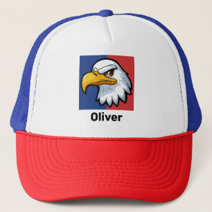 Gorra De Camionero Águila de dibujos animados patrióticos personaliza
