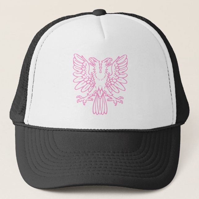 Gorra De Camionero Águila de dos cabezas - Rosa (Anverso)