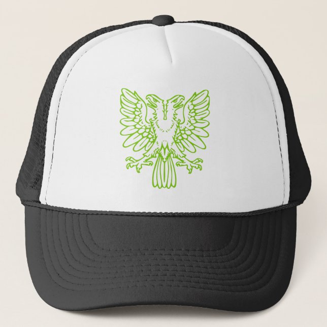Gorra De Camionero Águila de dos cabezas - Verde marciano (Anverso)