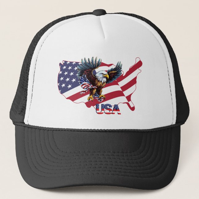 Gorra De Camionero Águila de Estados Unidos (Anverso)