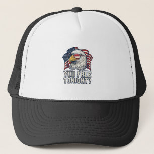 Gorra De Camionero Águila Patriótica Estás Libre Esta Noche Camiseta 