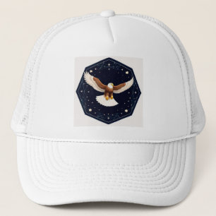 Gorra De Camionero Águila volando contra un fondo estrellado