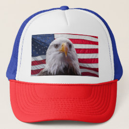 Gorra De Camionero Águila y bandera de los Estados Unidos