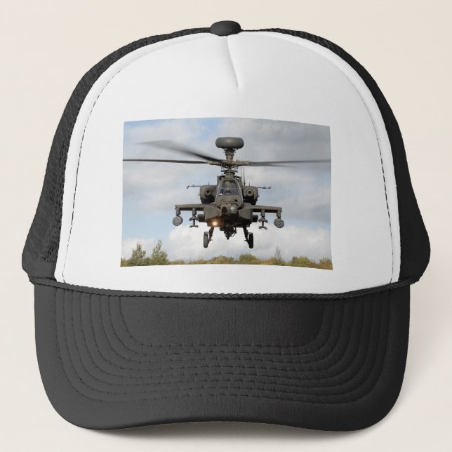 Gorra De Camionero ah 64 apache longbow helicóptero militar (Anverso)