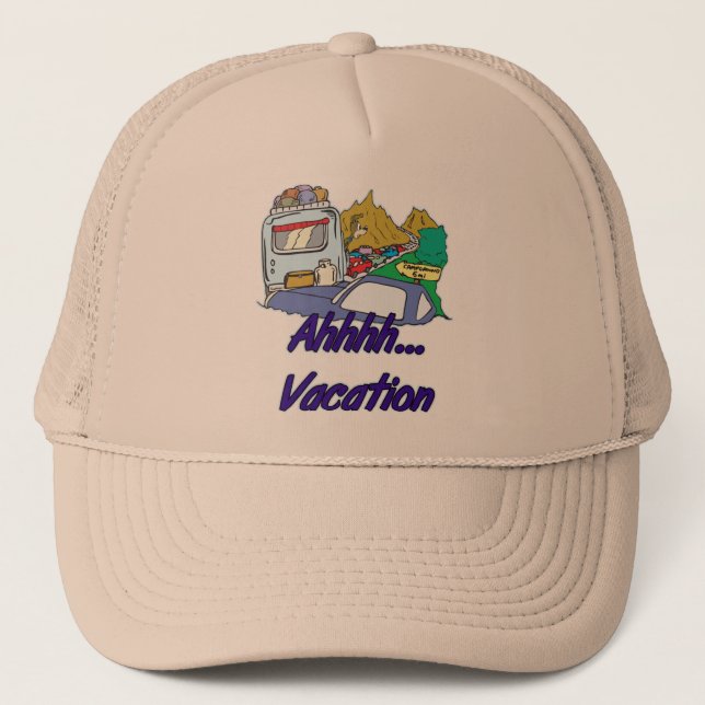 Gorra De Camionero Ahh Vacation Camping (Anverso)