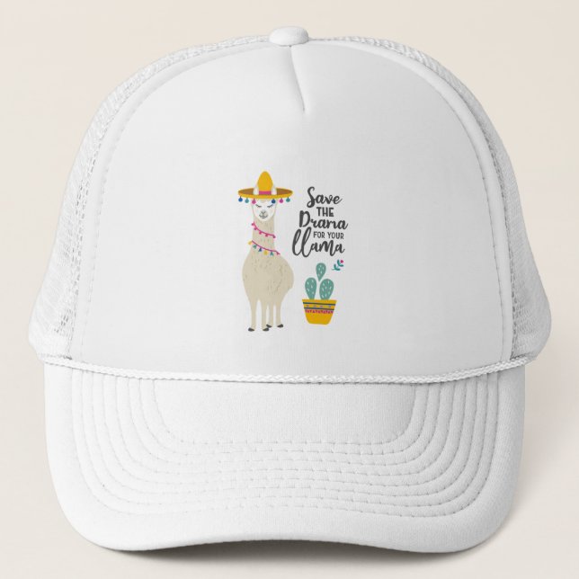 Gorra De Camionero Ahorre el drama para su llama (Anverso)