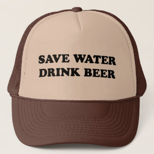 Gorra De Camionero Ahorre la cerveza de la bebida del agua