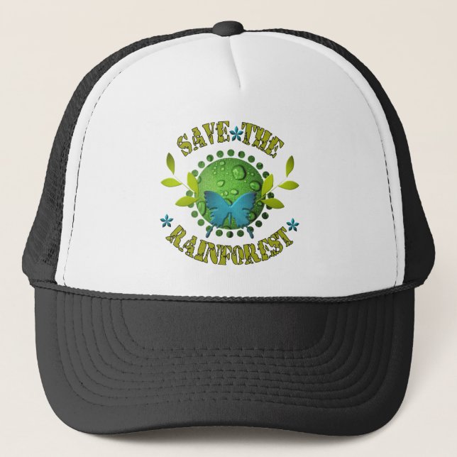 Gorra De Camionero Ahorre la selva tropical (Anverso)