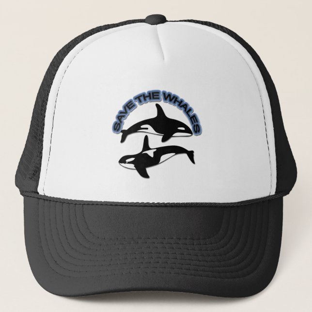 GORRA DE CAMIONERO AHORRE LAS BALLENAS (Anverso)