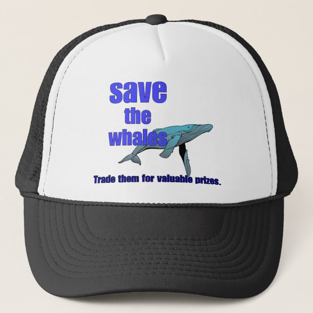 Gorra De Camionero Ahorre las ballenas (Anverso)