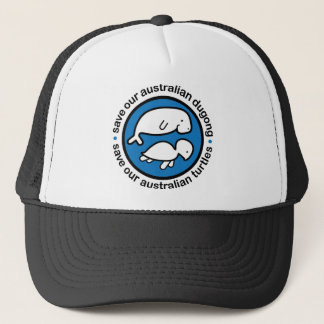 Gorra De Camionero Ahorre nuestro dugong y tortugas