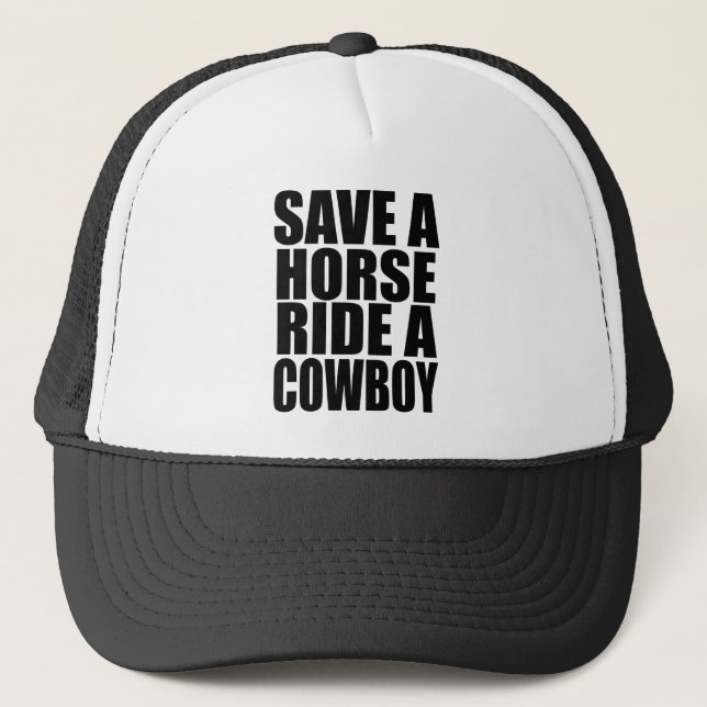 GORRA DE CAMIONERO AHORRE UN PASEO DEL CABALLO UN VAQUERO (Anverso)