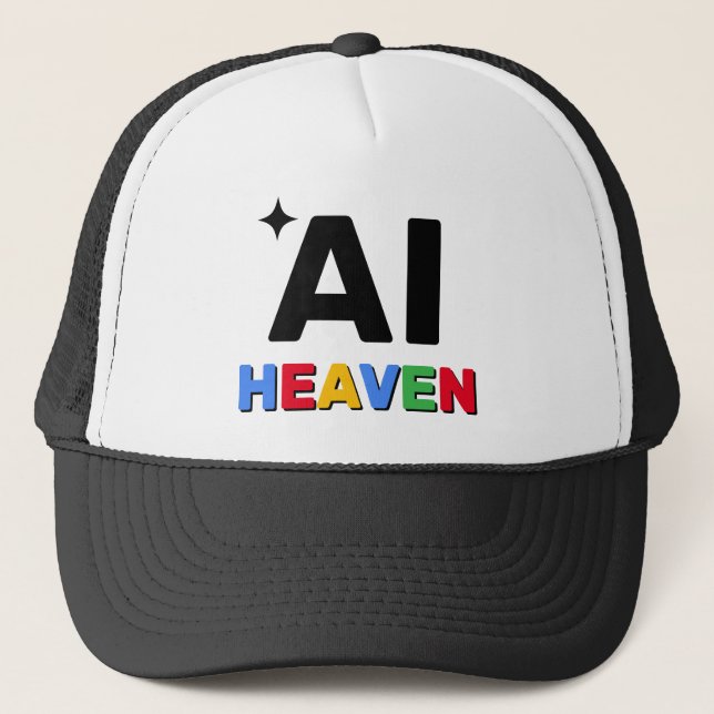 Gorra De Camionero AI Heaven™ Trucker Hat (Anverso)