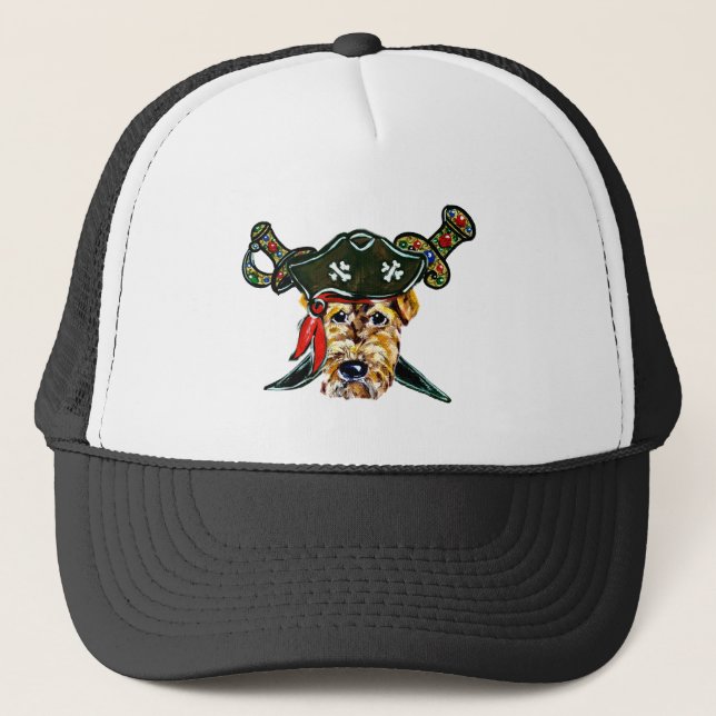 Gorra De Camionero Airedale Pirata (Anverso)