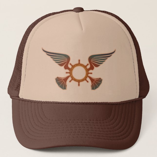 Gorra De Camionero Airpusher Retro Vibes Tan Trucker Hat (Anverso)