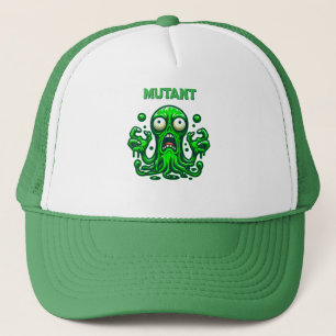Gorra De Camionero Ajedaño espantoso Zombie - Monstruo verde neón