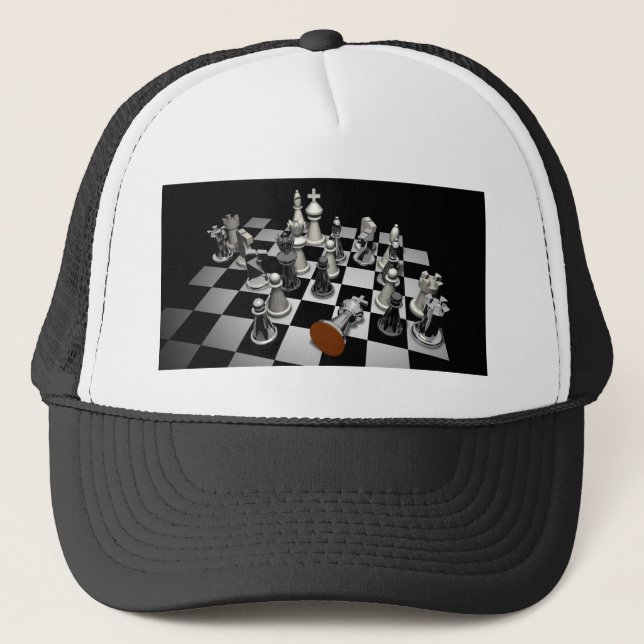 Gorra De Camionero Ajedrez (Anverso)