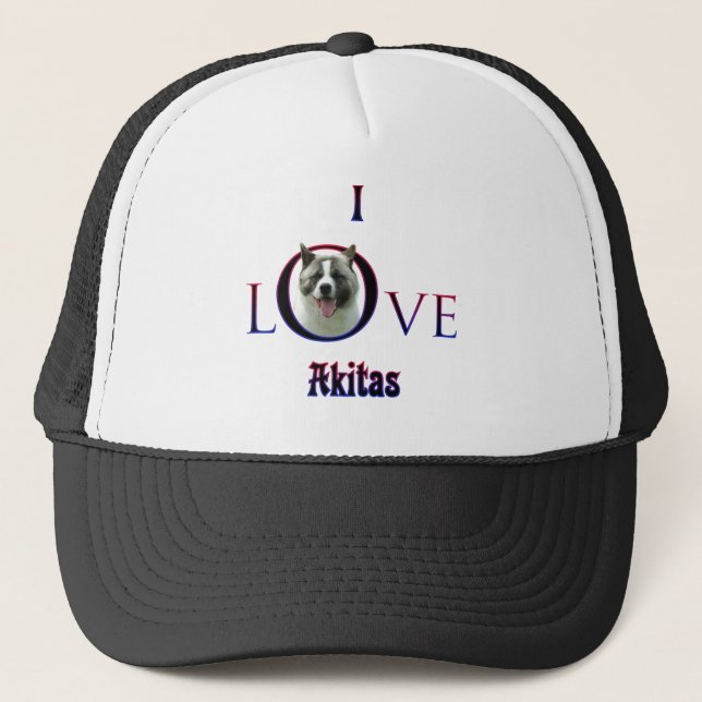 Gorra De Camionero Akita I Love (Anverso)