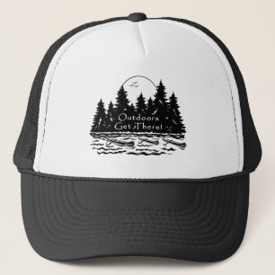 Gorra De Camionero Al aire libre, llega allí, canoa