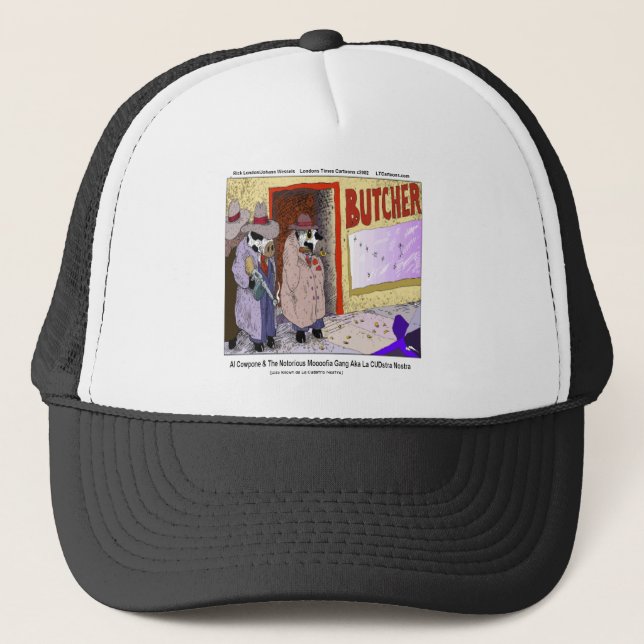 Gorra De Camionero Al Cowpone y las vacas divertidas de Moofia Gang (Anverso)