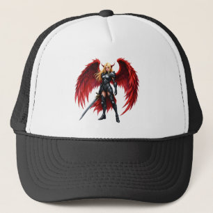 Gorra De Camionero Ala Carmesí - Guerrera Ángel Caído.