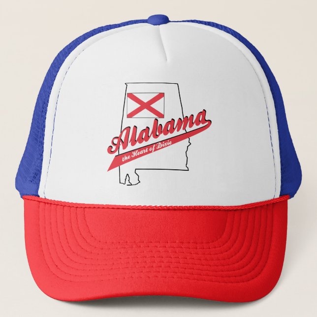 Gorra De Camionero Alabama Corazón de Dixie (Anverso)