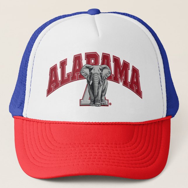 Gorra De Camionero Alabama Elephant Trucker Hat | Classic College Tea (Anverso)