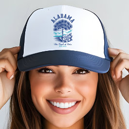 Gorra De Camionero Alabama “The Heart of Dixie” Camellia Flower 