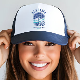 Gorra De Camionero Alabama “The Heart of Dixie” Camellia Flower 