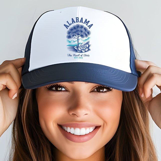 Gorra De Camionero Alabama “The Heart of Dixie” Camellia Flower  (Subido por el creador)