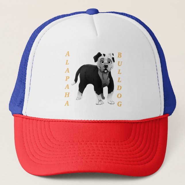 Gorra De Camionero Alapaha Alapaha Bulldog de sangre azul Bulldog Ala (Anverso)