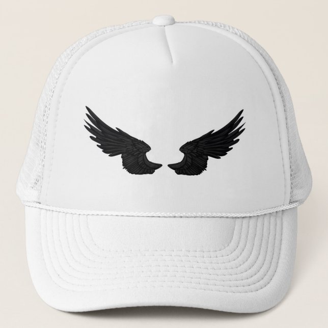 Gorra De Camionero Alas del ángel negro caído (Anverso)