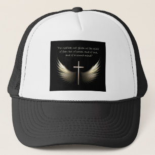 Gorra De Camionero Alas del Espíritu Santo con escritura cruzada
