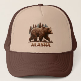 Gorra De Camionero Alaska Grizzly Bear