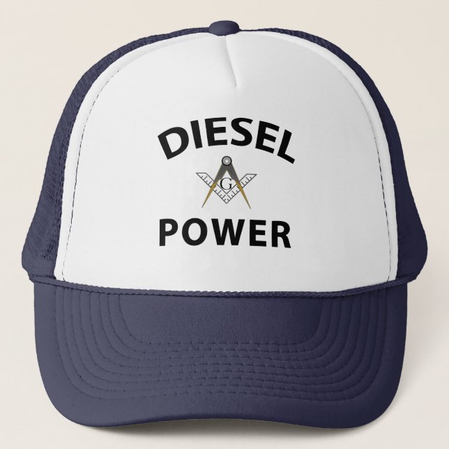 Gorra De Camionero Albañiles de trueque de motor diesel (Anverso)