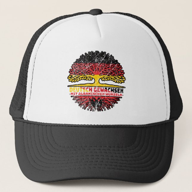 Gorra De Camionero Albanisch Deutsch Deutschland Baum Wurzel (Anverso)