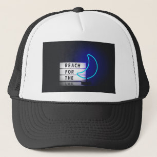 Gorra De Camionero Alcance del arte lunar para la imagen tipográfica