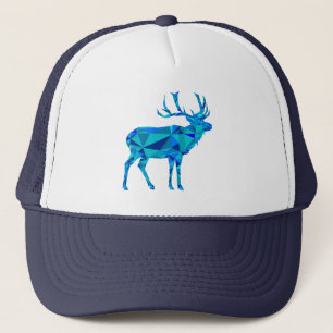 Gorra De Camionero Alce geométrico azul