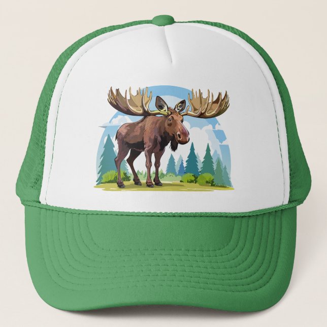Gorra De Camionero alce macho (Anverso)