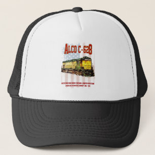 Gorra De Camionero Alco C-628 Locomotora Diesel y bandera estadounide