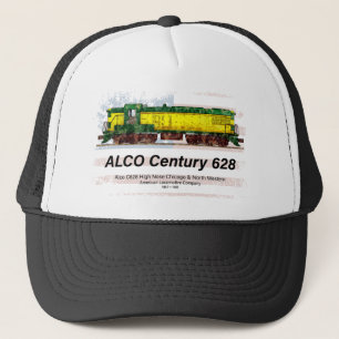 Gorra De Camionero Alco C-628 Locomotora Diesel y bandera estadounide