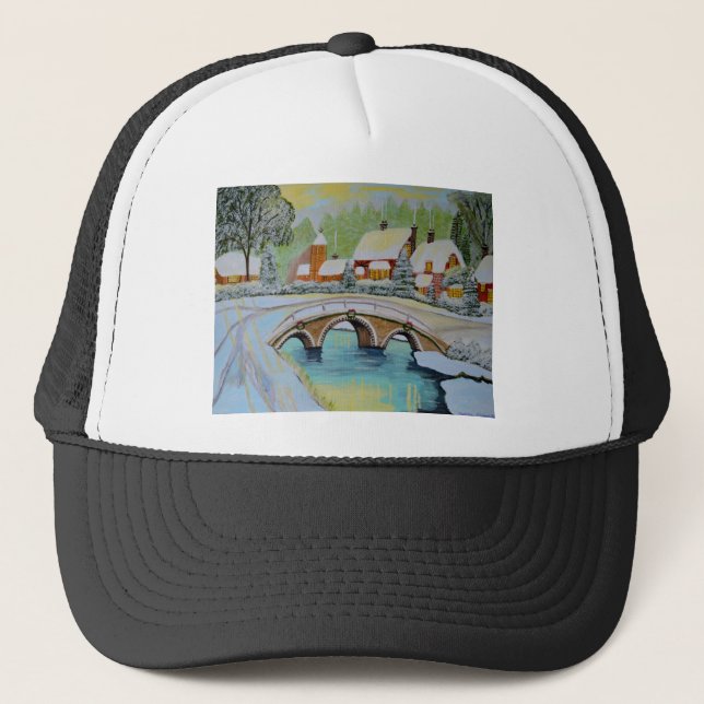 Gorra De Camionero aldea de invierno (Anverso)