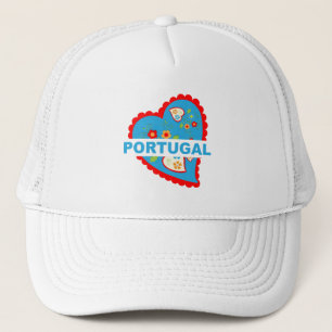 Gorra De Camionero Alegre corazón portugués