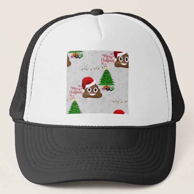 Gorra De Camionero alegre navidad emoji poo (Anverso)
