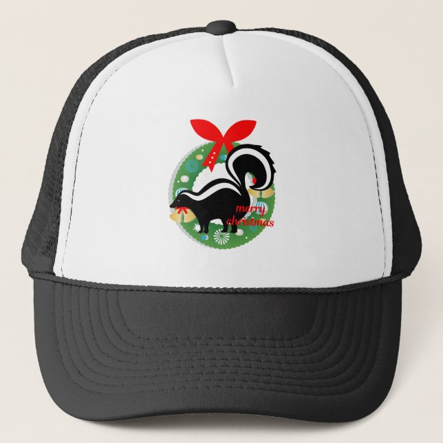 Gorra De Camionero alegre navidad skunk (Anverso)