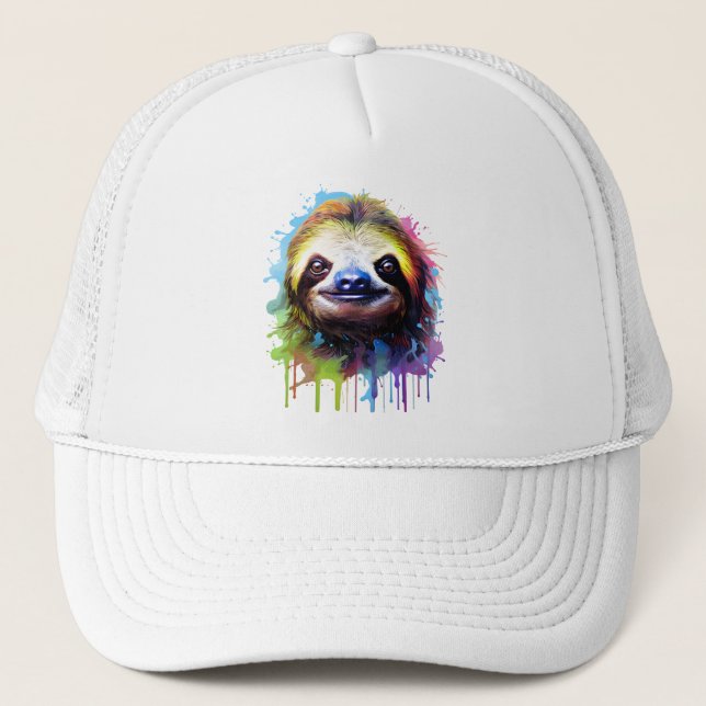 Gorra De Camionero Alegre Splatter Sloth (Anverso)