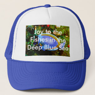 Gorra De Camionero Alegría a los pescados en el casquillo azul