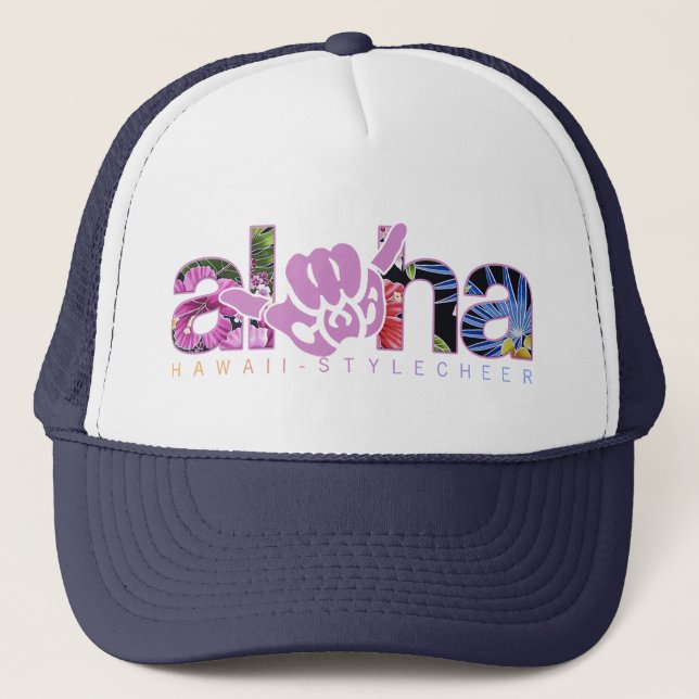 Gorra De Camionero Alegría con la hawaiana {CWA} - camionero de (Anverso)